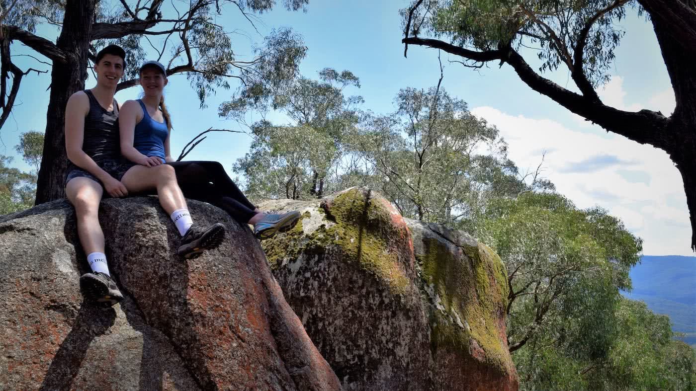 Boulders And Bunyips // Four Brothers Rocks - Bunyip State Park (VIC), Alex Kostas, couple, rocks, view, sitting
