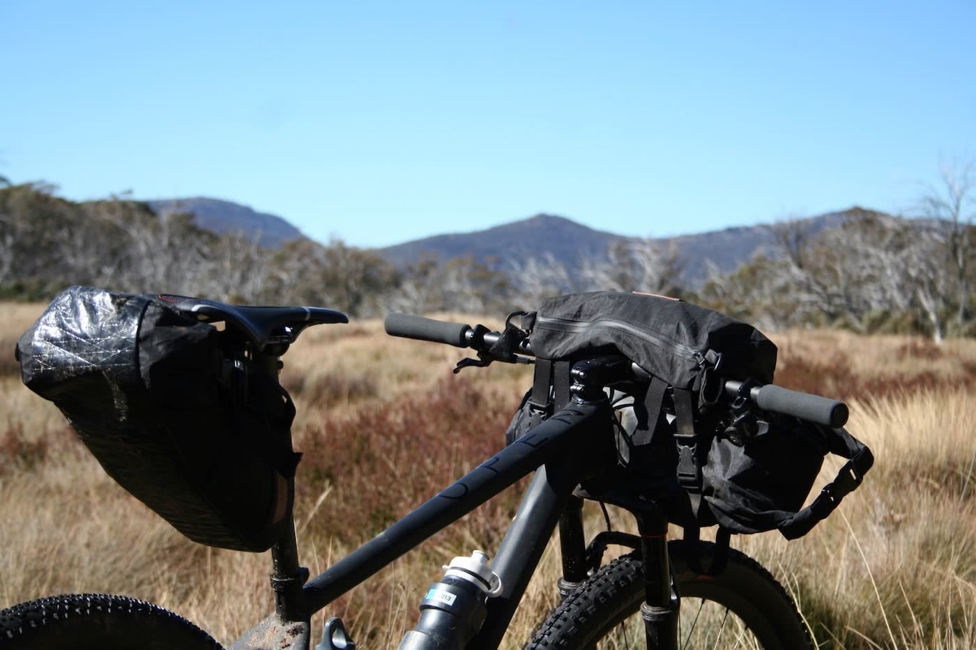 Bikepacking To Oldfields Hut (ACT-NSW) Mattie Gould bike, bike bags, mountains