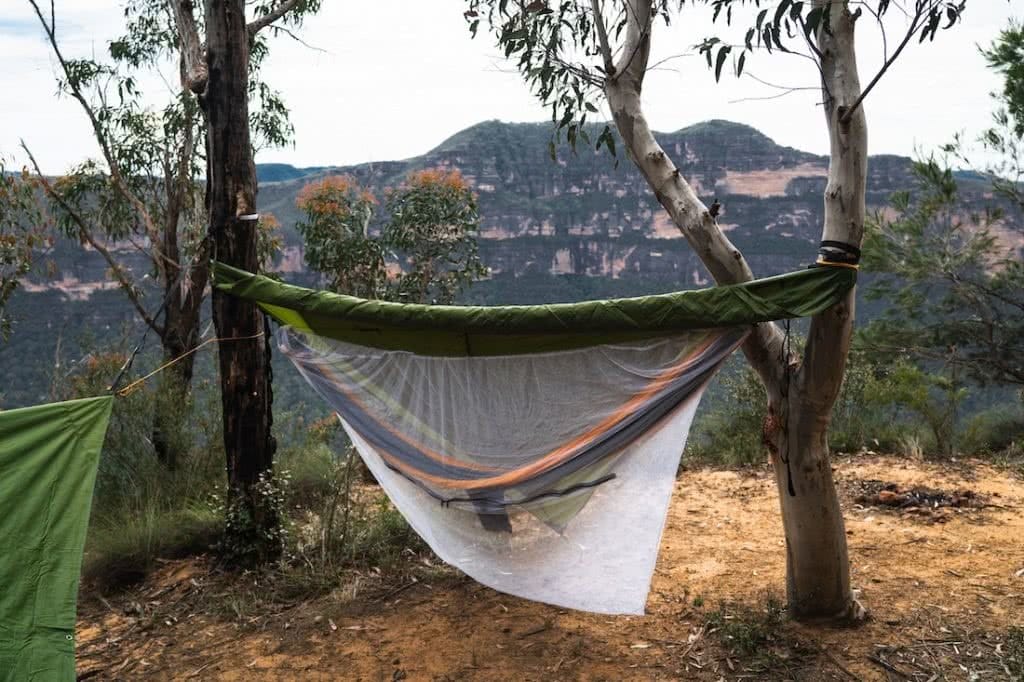 How To Camp In A Hammock, jeremy lam, ticket to the moon, climbing anchors, sleep in a hammock, blue mountains, nsw