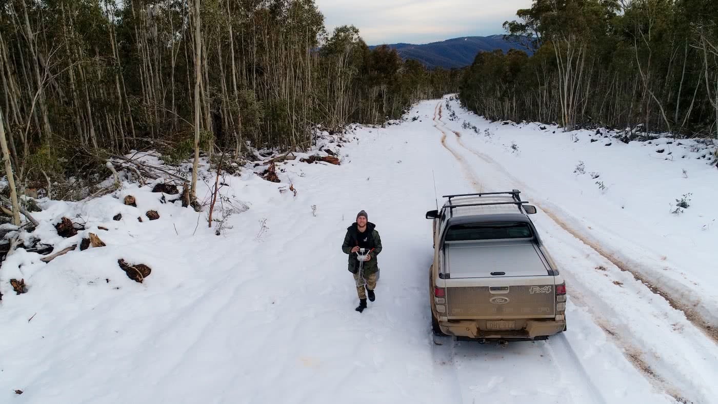 4WD winter adventure, high country (VIC) Timothy Blacketer snow road ute.JPG