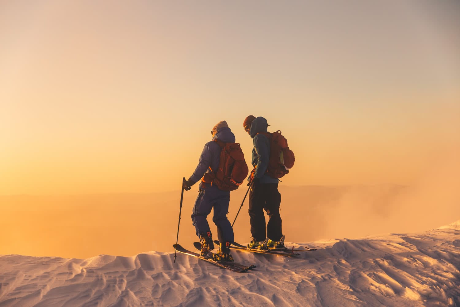 Brand Adventure - Backcountry skiing sunset henry brydon