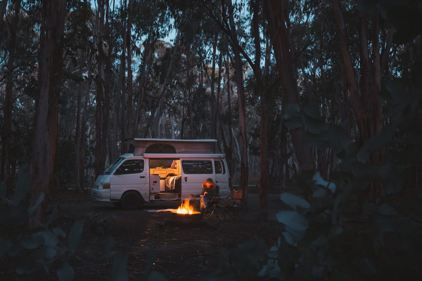 5 Camping Getaways Near Adelaide Jack Brookes, campsite, van, campfire, forest