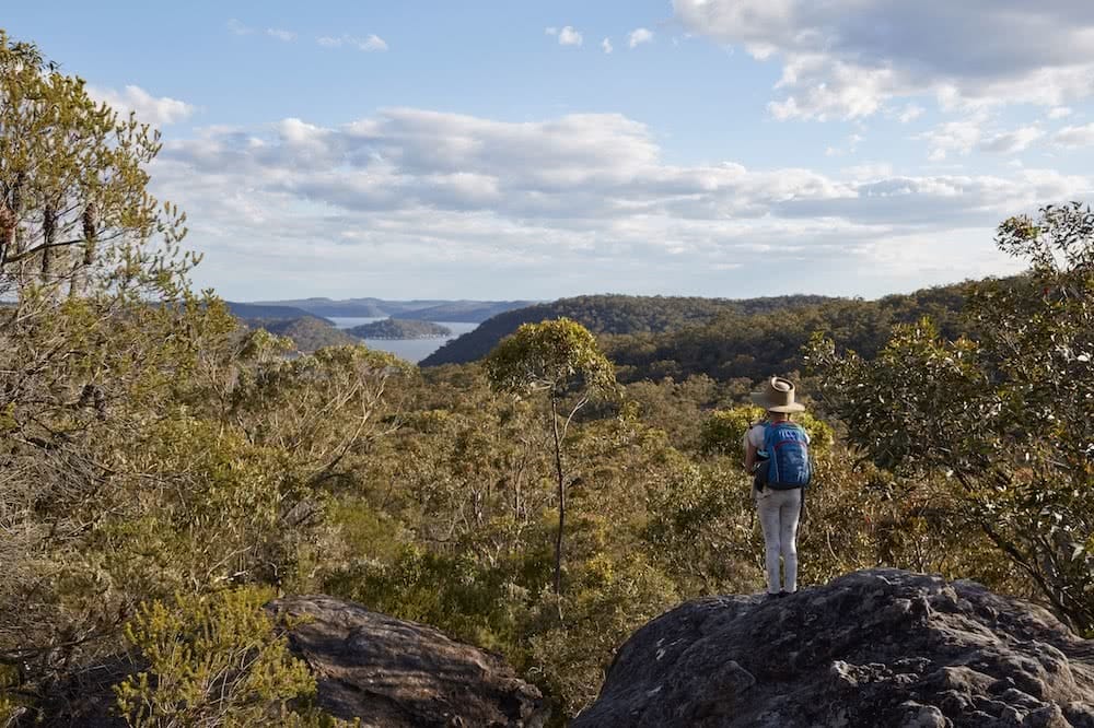 Overnight Hike To Pindar Cave // Brisbane Water National Park (NSW), photo by Andy Lewis, NSW, views towards Pittwater, Millie Lewis,