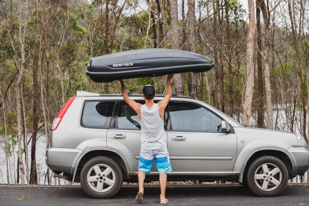 Rhino-Rack MasterFit 320L Roof Box // Gear Review, Nathan McNeil, driving, road, storage, lifting