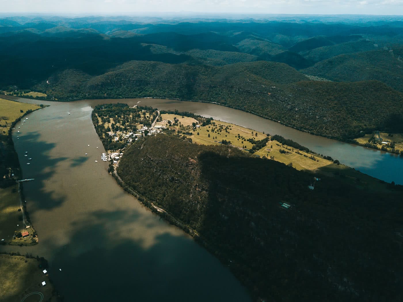 Wisman's Ferry, shot by Fin Matson, from Hawkins Lookout