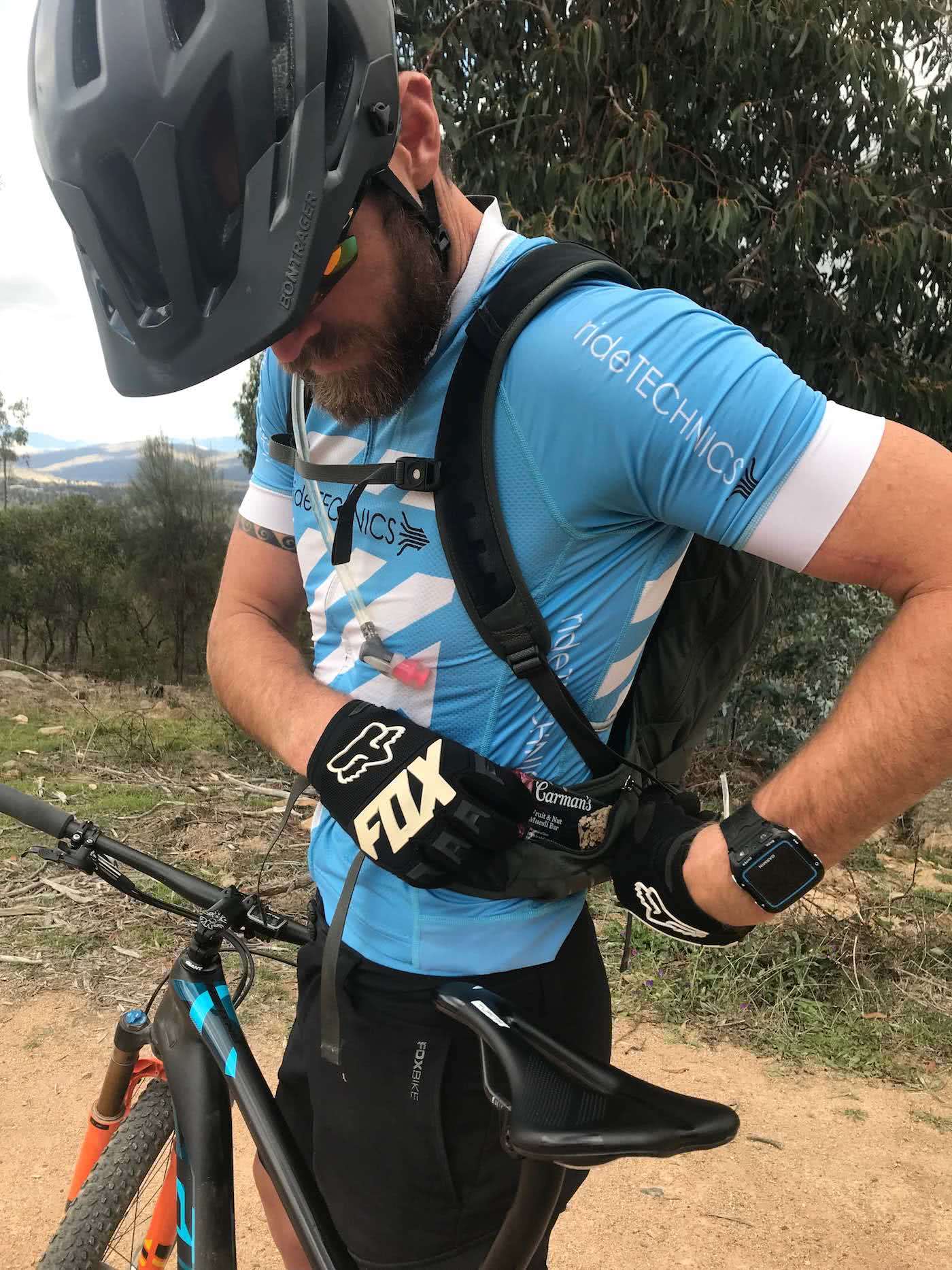Osprey Raptor 10 Riding Pack // Gear Review by Rowan Beggs-French cycling backpack, rock garden, mountain biking, backpack detail, snack pocket