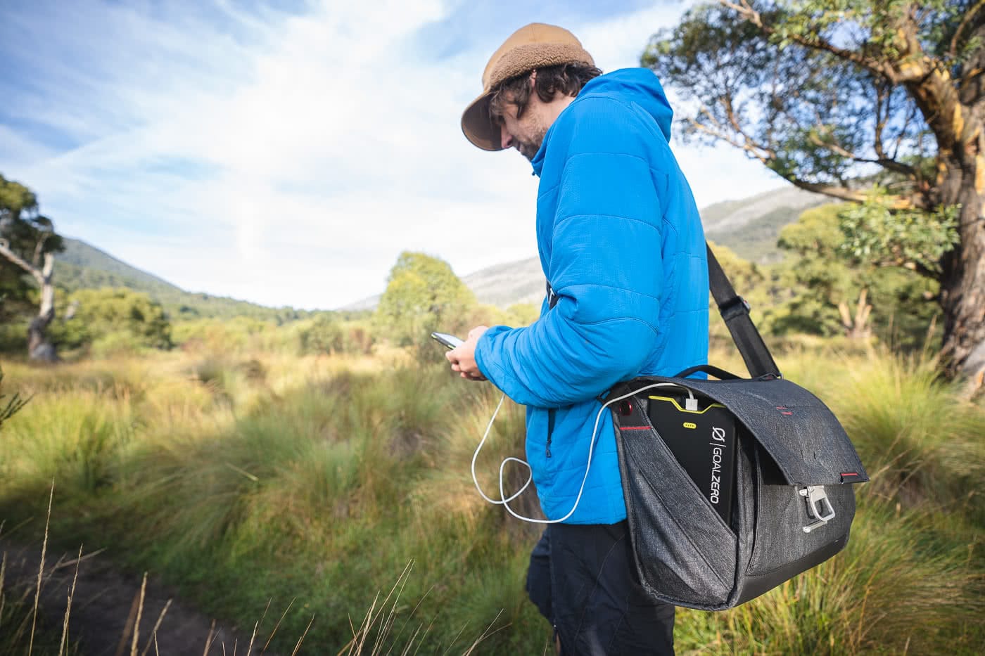 Goal Zero Sherpa 40 Powerbank // Gear Review Jon Harris powerbank, iphone, bag, Mattie Gould, thredbo diggings