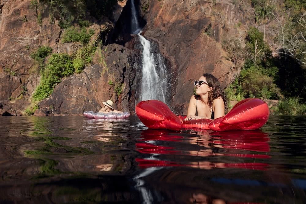 9 Top End Waterholes That Are Perfect For Wild Swimming, litchfield national park, wangi falls photo by matt cherubino, top end, northern territory