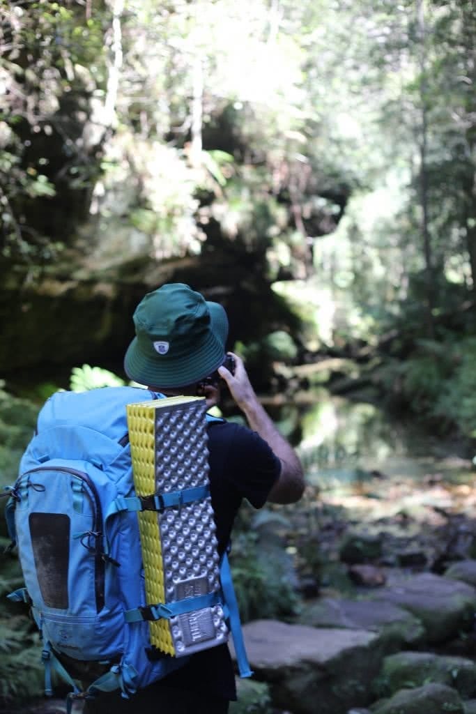 Explorers guide to hiking with a camera, photo by Mattie Gould hiking, photography blue mountains, camera backpack