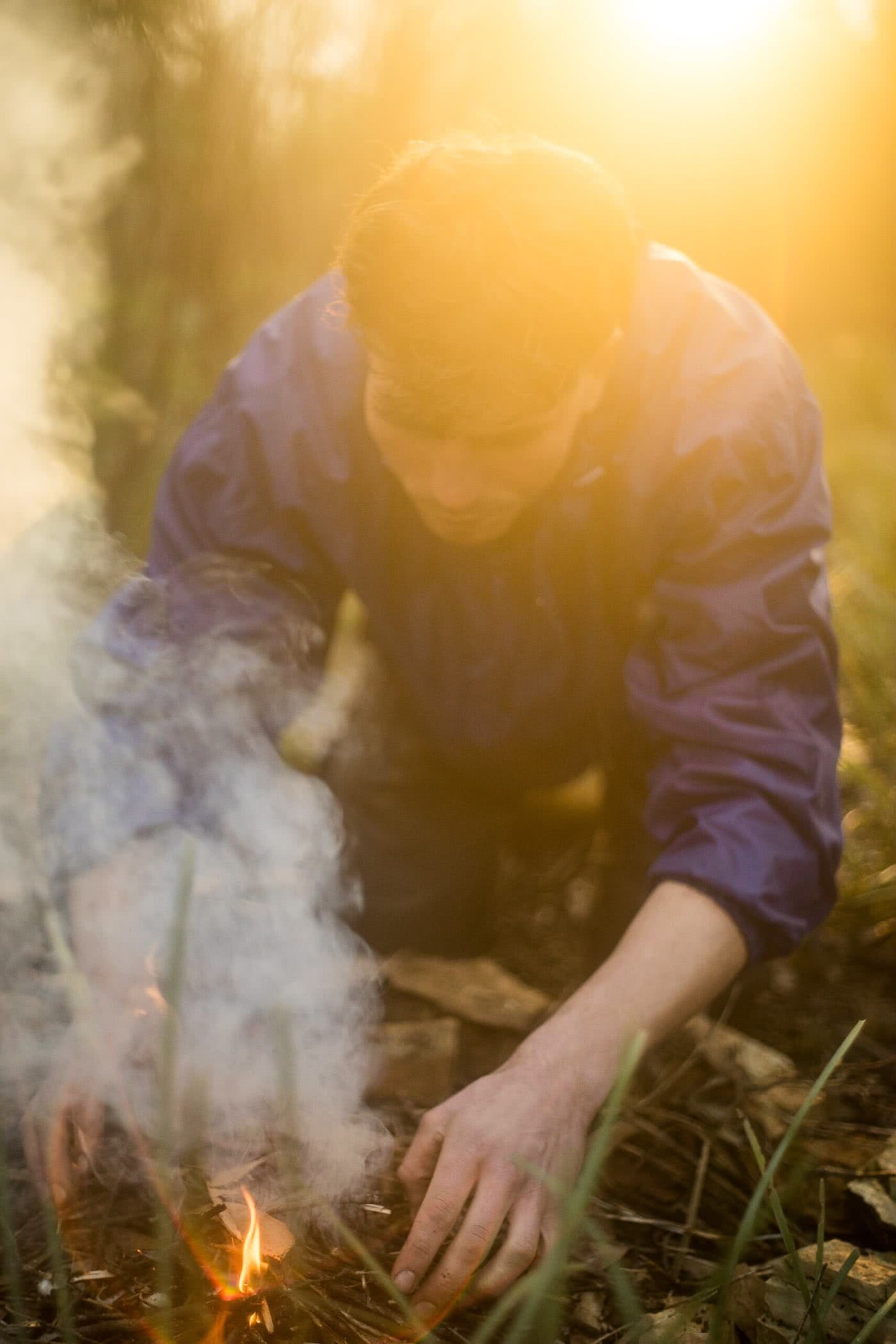 Knowing When To Call It by Lachie Thomas hiking, soggy camp fire