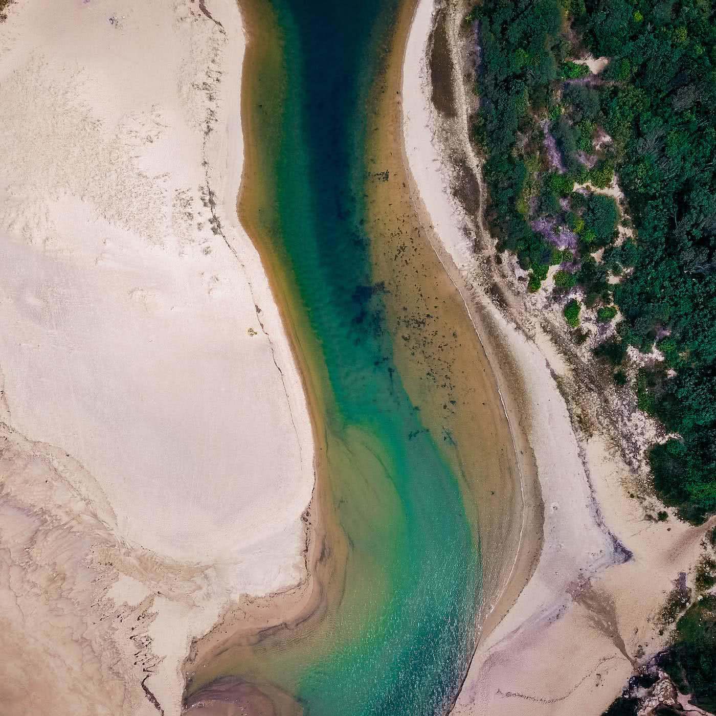 A hidden jungle - the yuelarbah track, by Damon Tually, drone shot of estuary
