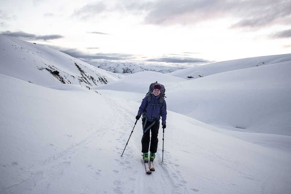 Fresh Tracks At Kirtle Burn Hut // Backcountry Skiing On The Pisa Range (NZ), photo by Tim Ashelford, snow farm, cardrona, wanaka, mt pisa, new zealand, south island, ski touring, gee!