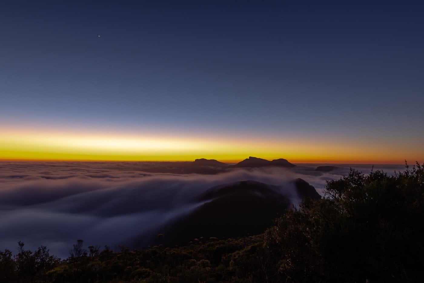 Three Peaks In One // Mount Trio – Stirling Ranges (WA) by Megan Warner, sunrise above the clouds