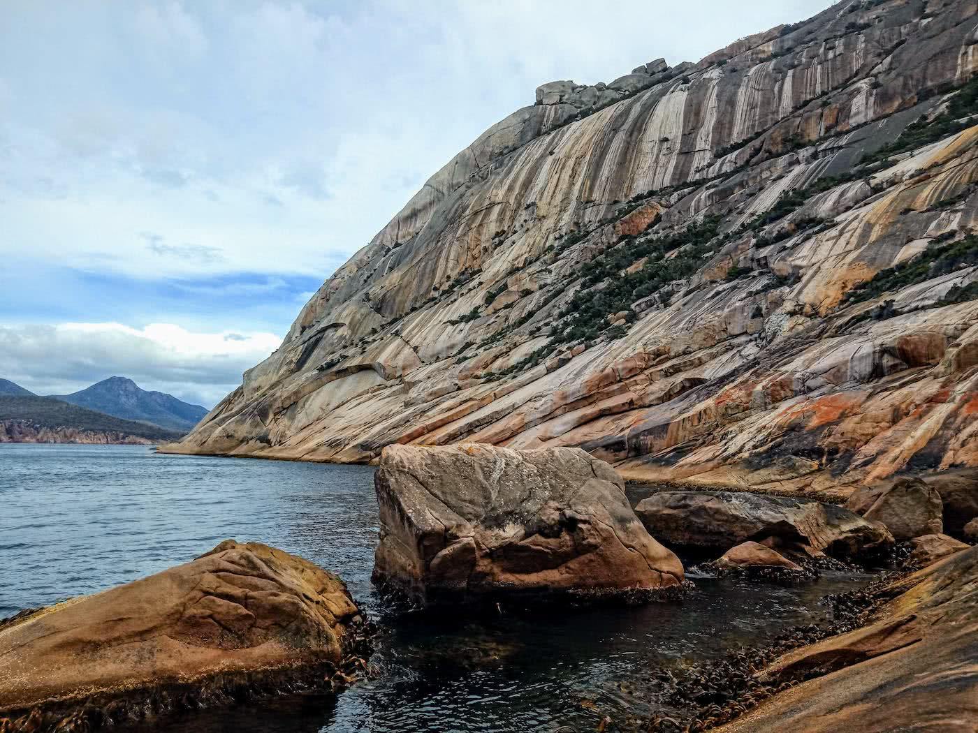 Searching for redemption on the Freycinet Sea Level Traverse, by Polly Barr, sunrise, flow stone