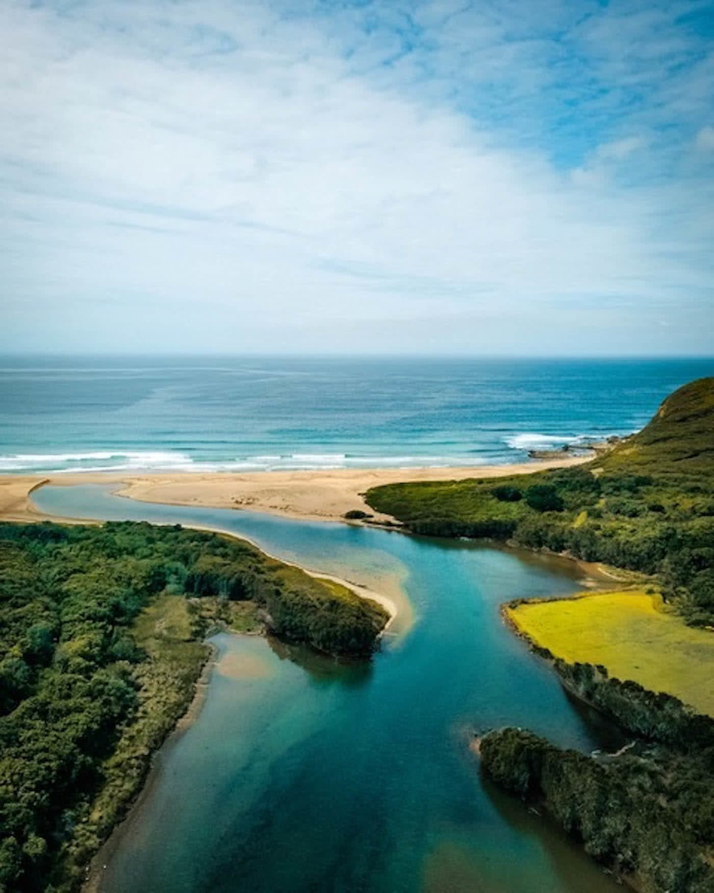 A hidden jungle - the yuelarbah track, by Damon Tually estuary, drone shot