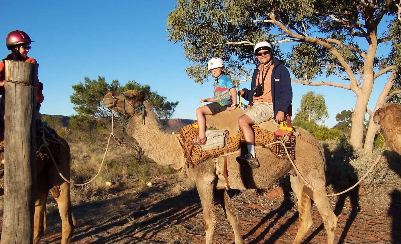 Here’s to the AdventureDadz™, camel, father and son