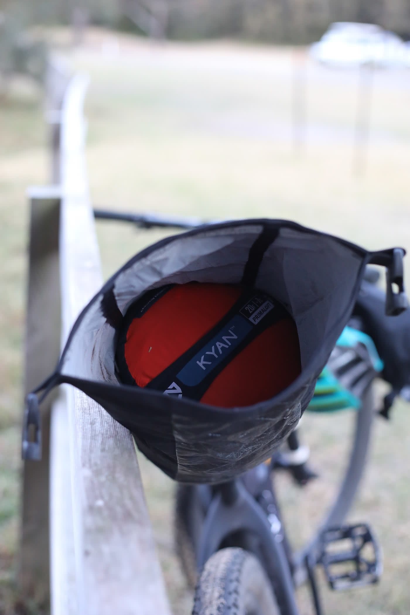 NEMO Kyan Mummy Bag & Tensor Ultralight Sleeping Pad // Gear Review by Mattie Gould Kyan bag on the bike