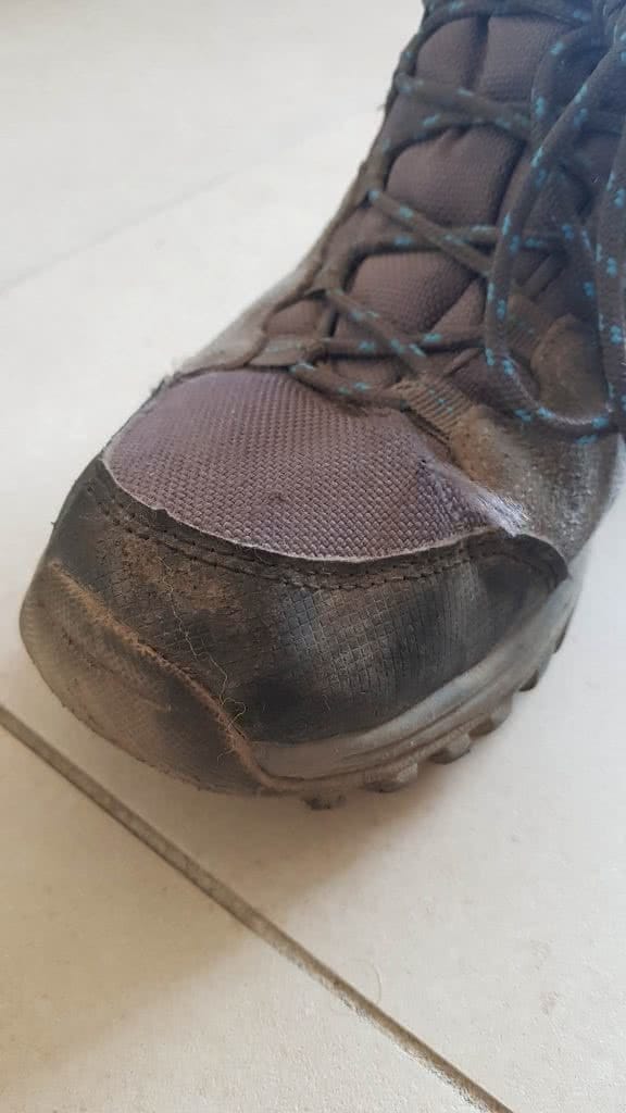 I Tested A Full Kit Of Cheap ALDI Hiking Gear Over Nearly 100km, hiking boots, worn out