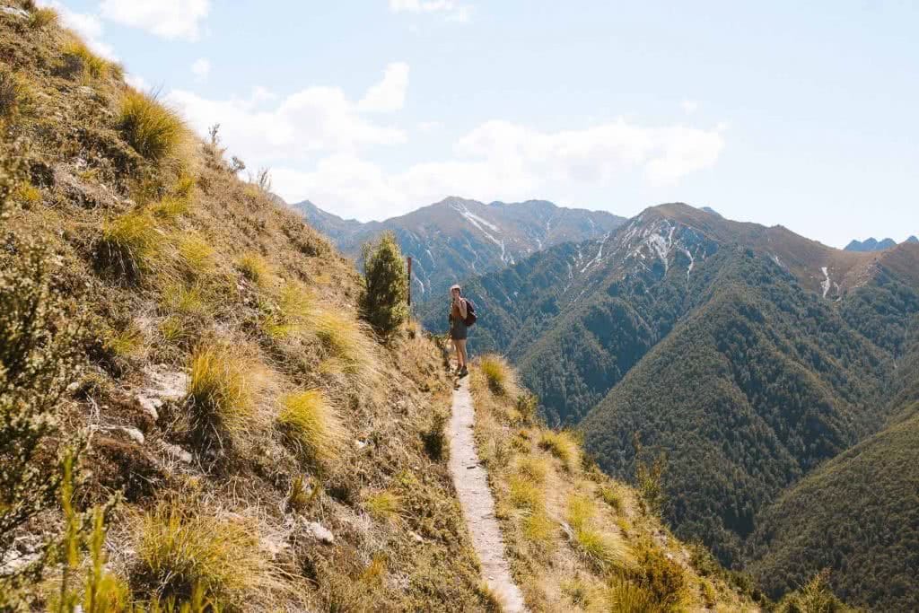 A Wrong Turn In The Right Direction // Sawyer Burn Track (NZ), track, woman, mountains, peaks