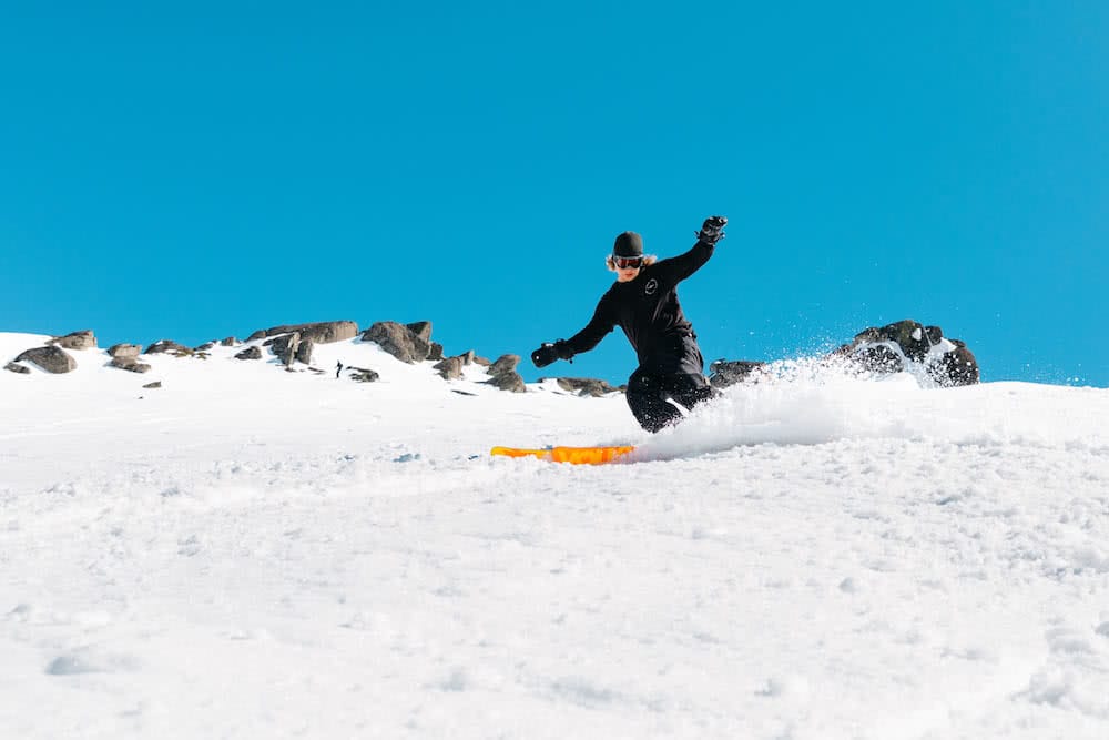 An Ode To Slush – A Celebration Of Spring Skiing & Why You Should Do It, photo by matt wiseman, skiing, slush, spring, australia, mountainwatch, turn, carve