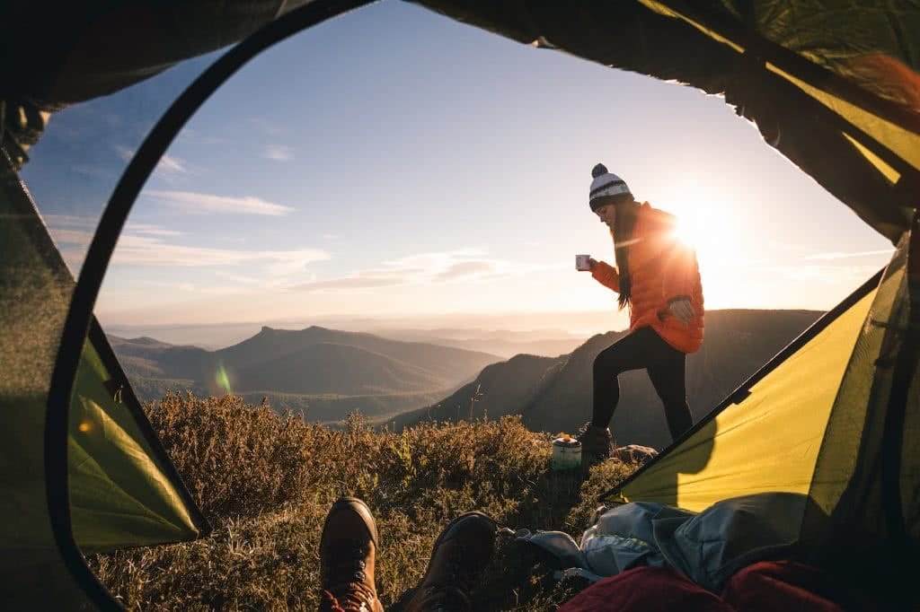 Check Out These Epic Views And Delicious Brews, Jamie Humby, coffee, tent, sunrise, mountains
