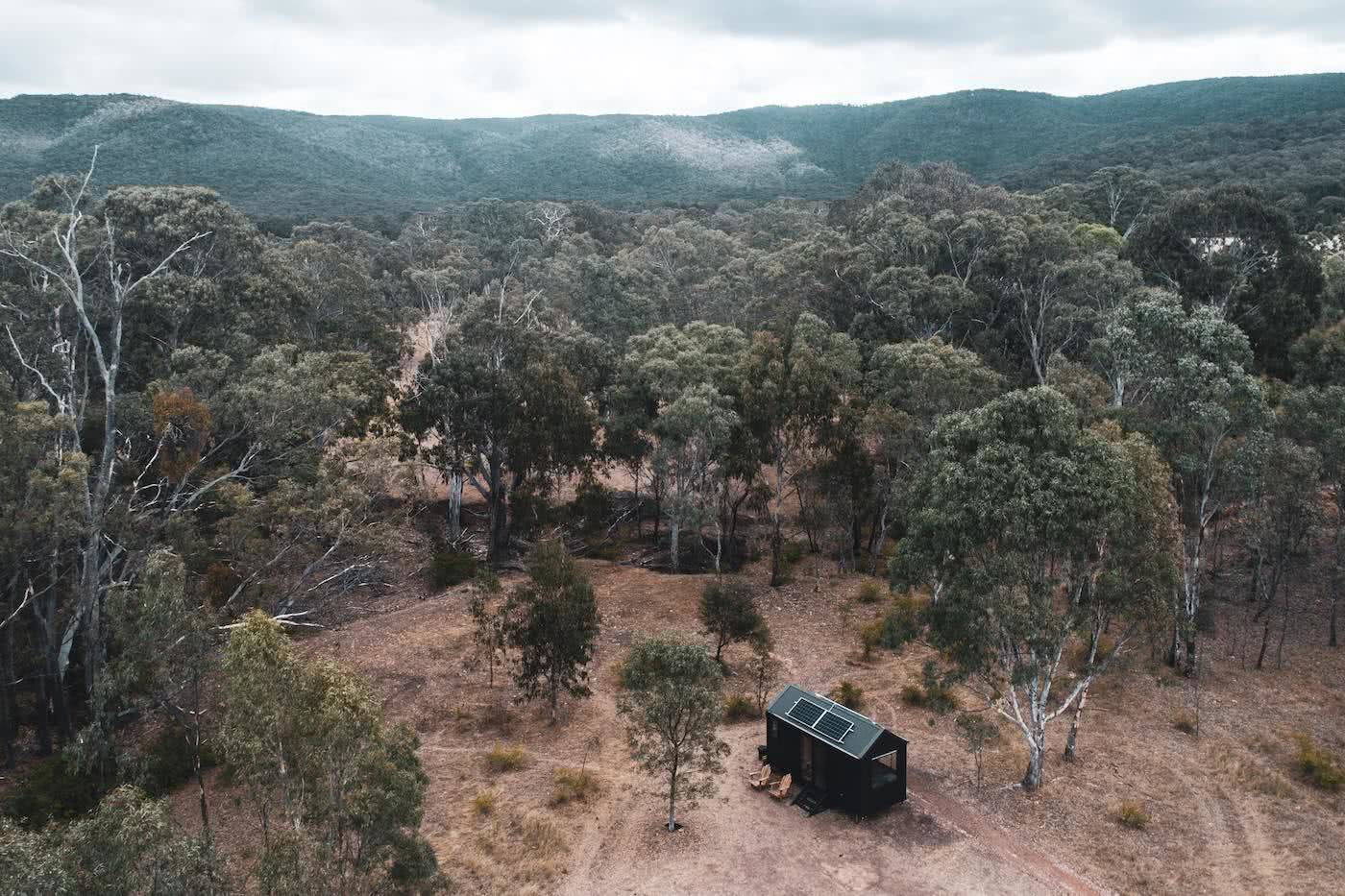 unyoked, cabin, wilderness, rewilding, tiny house