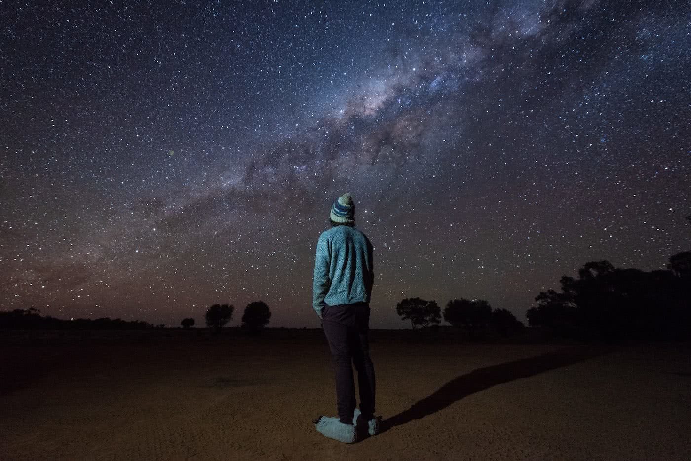 How To Drive From Adelaide To Uluru The Explorer's Way, Adrian Mascenon, near Dalhousie, stars, man, astrophotography, desert