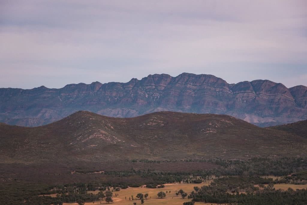How To Drive From Adelaide To Uluru The Explorer's Way, Adrian Mascenon, Flinders Ranges near Wilpena Pound, cliffs, mountains, desert, scrubland