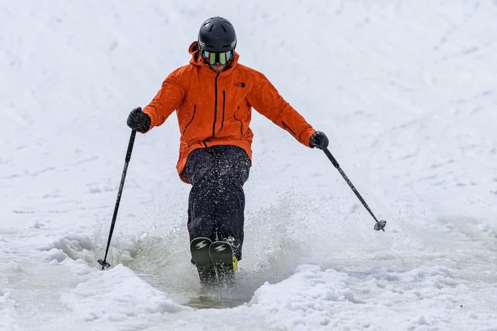 Just How Revolutionary Is FUTURELIGHT Waterproof Breathable Gear? We Tested It Out In NZ, photo by Mark watson, the Remarkables, The North Face, New Zealand, skiing, pond skim