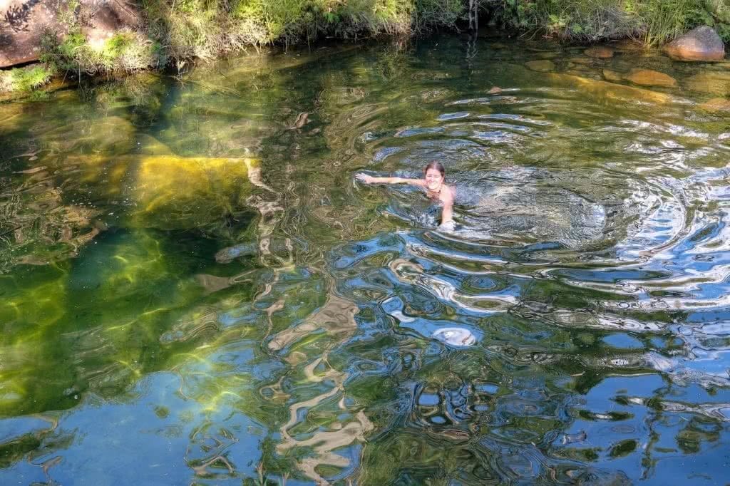 Take A Dip In The Emerald Pools // Popran National Park (NSW), Brooke Nolan, swimming hole, creek, woman, swimming