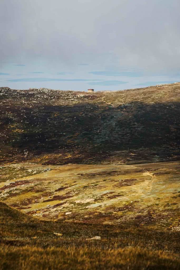 Almost Alone In The Aussie Alps, Aedan O'Donnell, Charlotte's Pass, Seamna's Hut, mountain, grass, cloud, fog