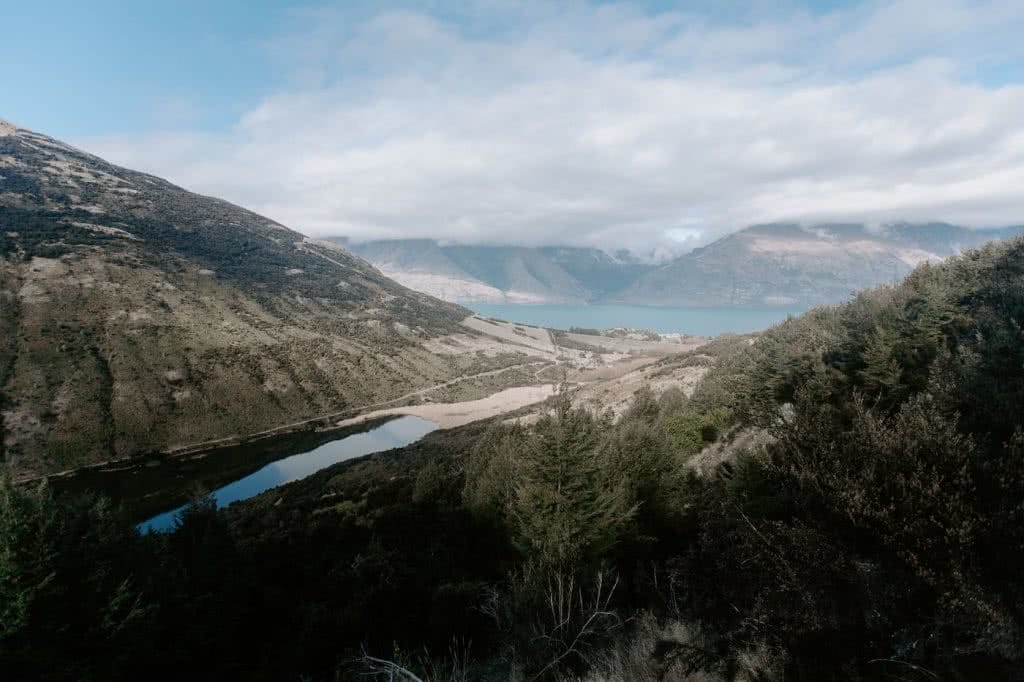 Take A Stroll Along The Mount Crichton Loop Track // Queenstown (NZ), Cedric Tang, valley, river, lake, mountains, overhead view