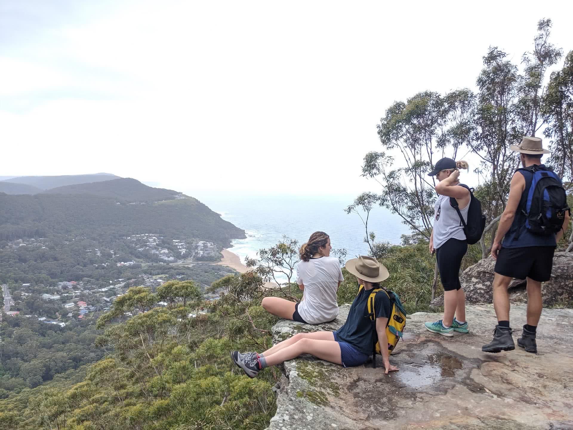 Trek Across The Illawarra Escarpment On The Forest Walk, Amy Fairall, people, rocks, cliff, lookout, view, headland, beach, Stanwell Park