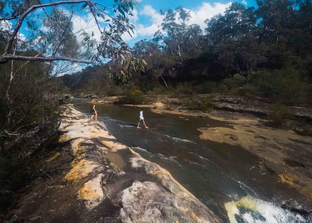 Take The Whole Family To The Mermaid Pools // Tahmoor (NSW), Leonie Waldron, photo by Jonathan Tan, river, rocks, swim, river crossing