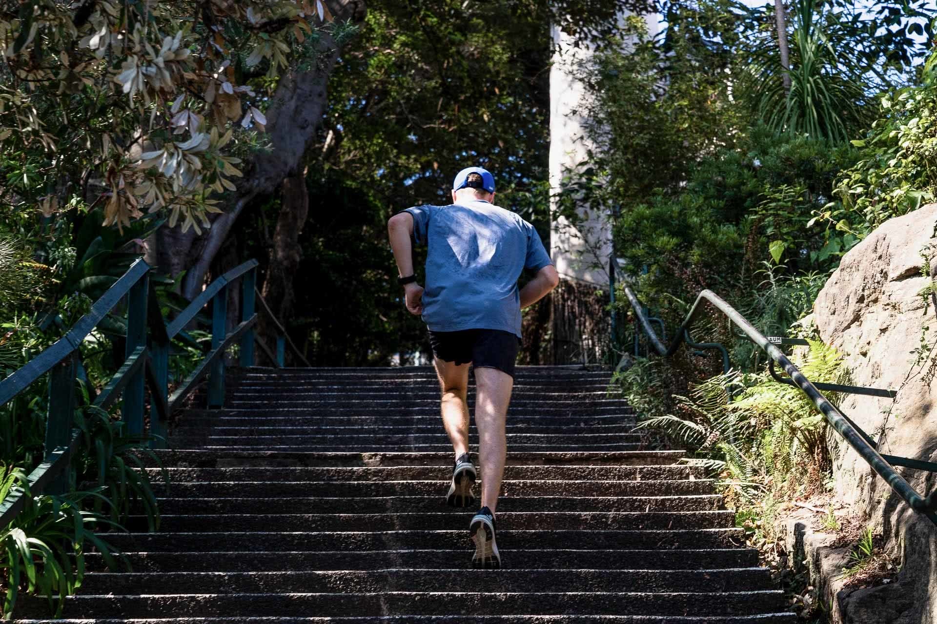 Salomon Sonic 3 Accelerate Gear Review, photo by Jono Tan @thetantrap, review by Tim Ashelford, lavender bay, sydney, nsw, running stairs