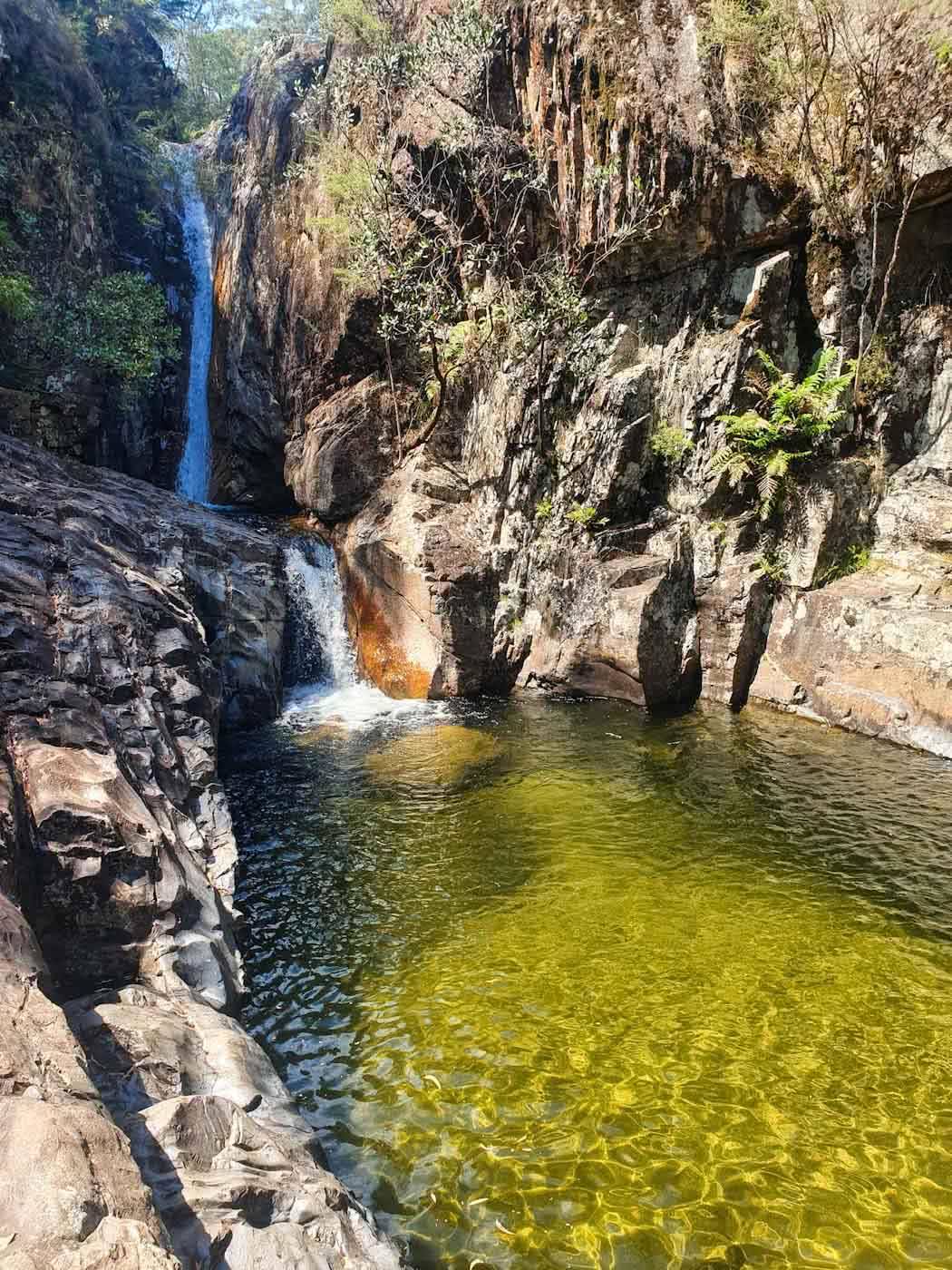 Cooling Down in Rollasons Falls // Mount Buffalo NP (VIC), Angela (), waterfall, river, rocks, bush, sun