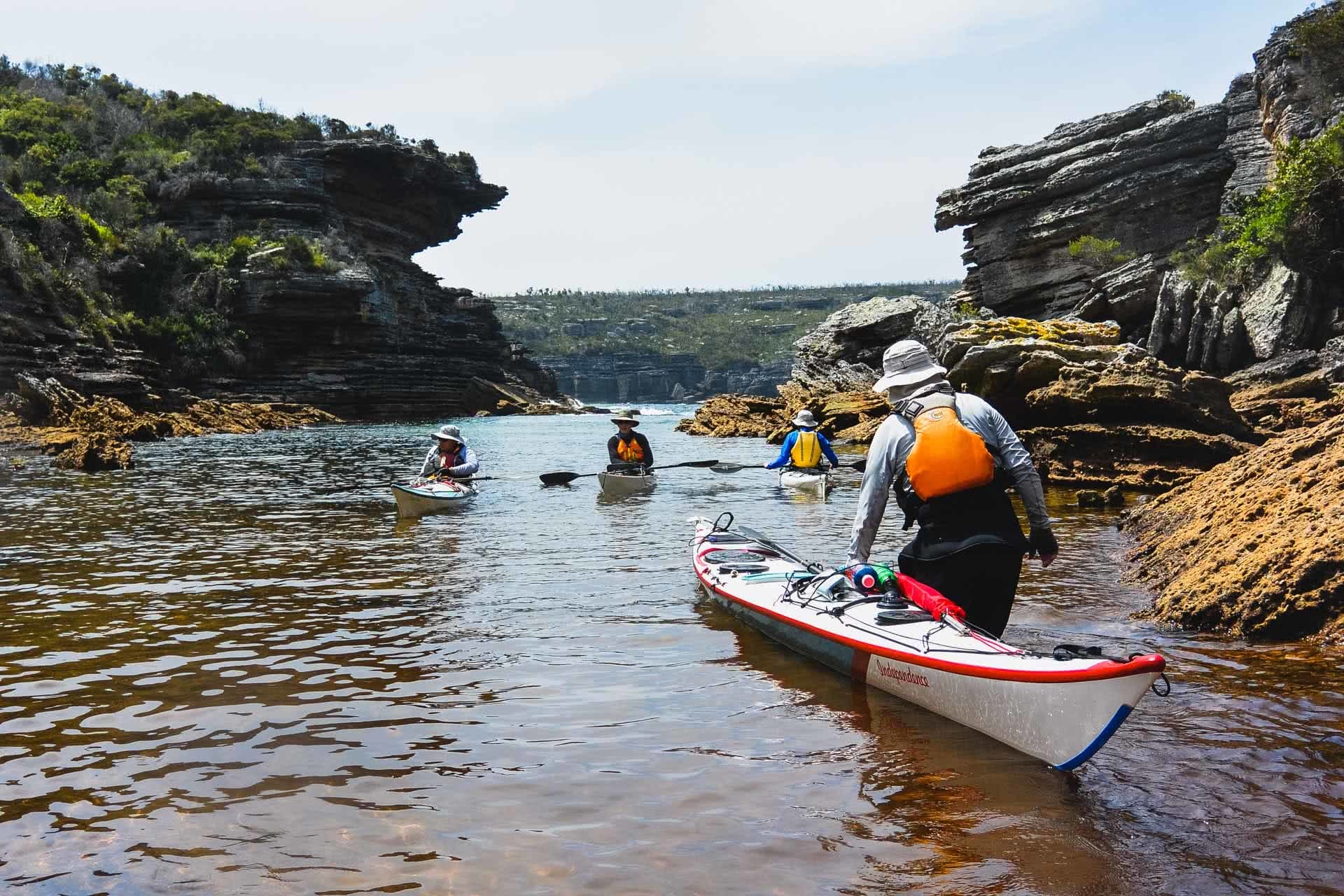Photo by Huw Kingston, beecroft peninsula, point perpindicular, sea kayaking, jervis bay, nsw