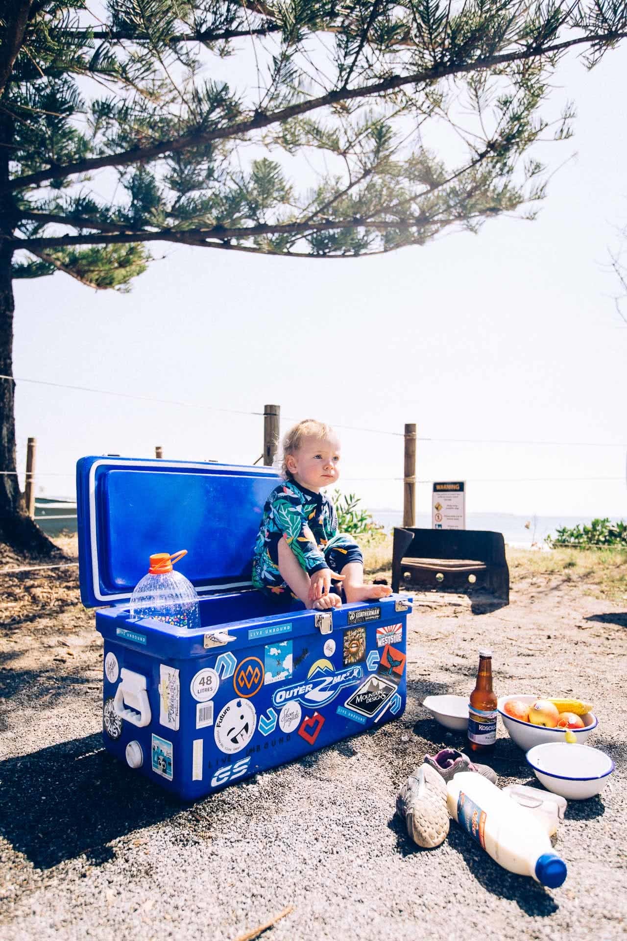 Stay Home Is the Order, but what if You’re a Nomad?, photo by Henry Brydon, sandon river, car camping, nomads, baby, esky, cooler
