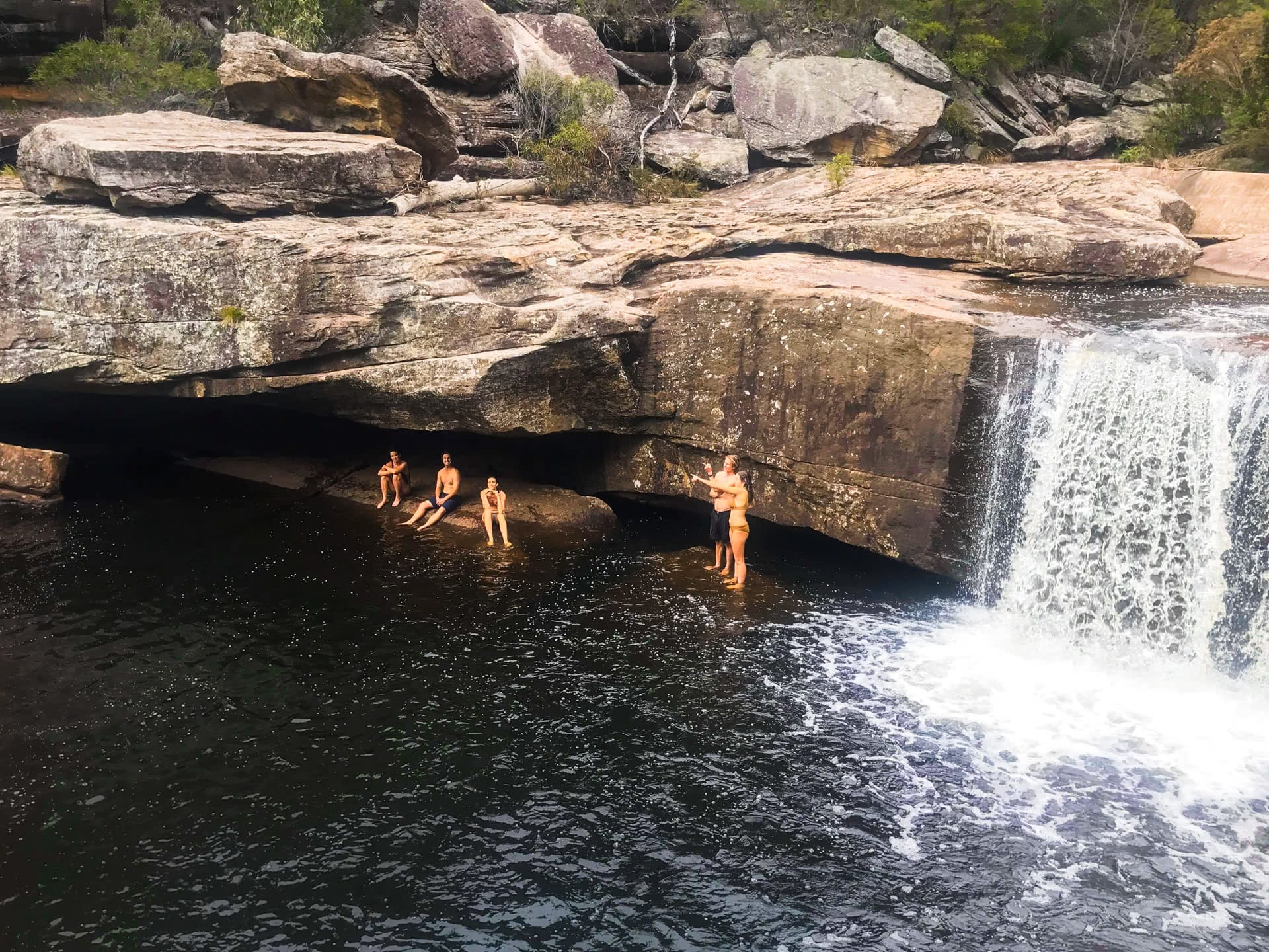 What Happened When I Attempted to Swim Every Day of Summer, Amy Fairall, Jingga Falls, waterfall, friends, people, swim, pool