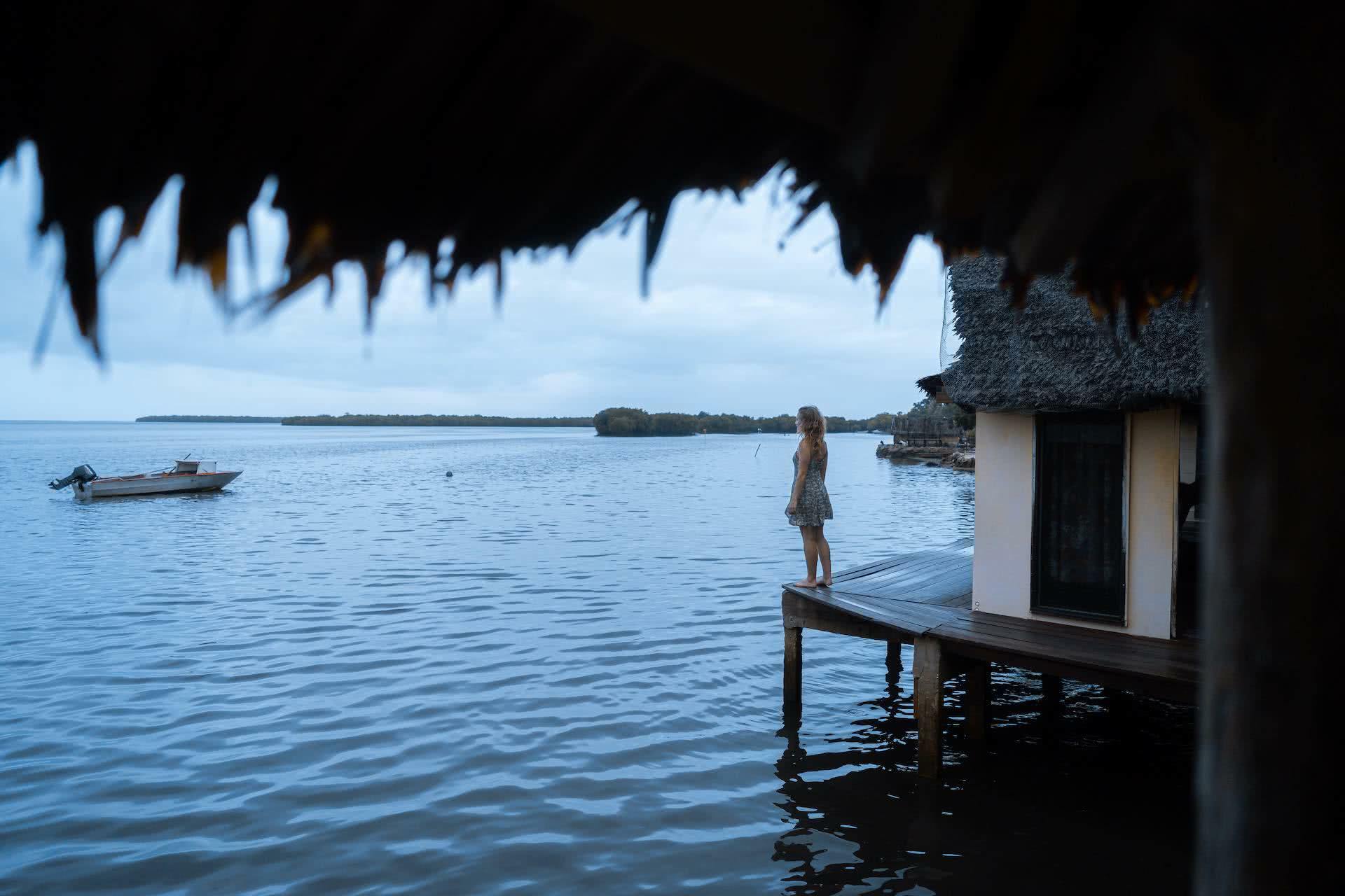 The Best Places to Stay in the Outer Islands of Vanuatu, photos by Ben Savage and Ain Raadik, Ruby Claire, Maskelyns islands Batis Seaside Bungalow, ocean, woman, accommodation