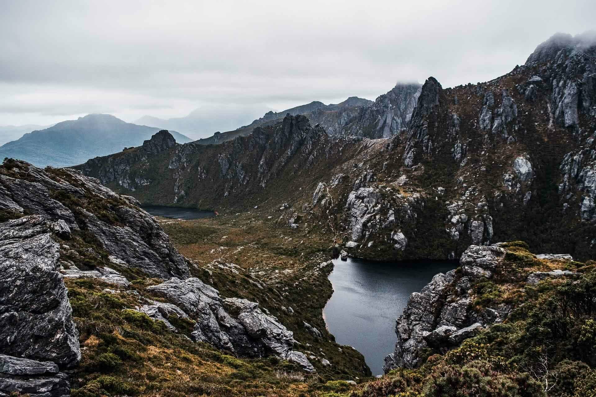 A Solo Journey Across The Western Arthurs Traverse, Christine Zelezny, Tasmania, mountains, rock, Southwest National Park, lake, forest, mist, peak