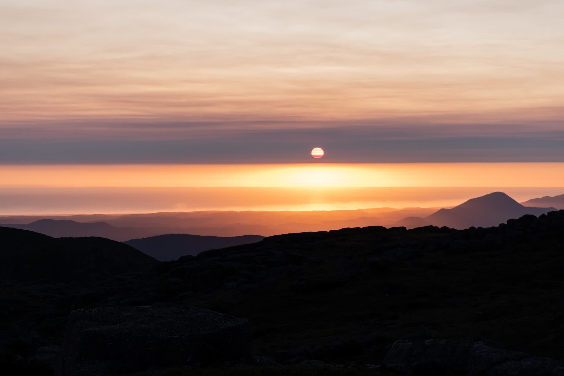 sunset over mt murchison, Off-track Navigation in the Tyndall Range // Tasmania's Wild West, christine zelezny, mountains, tasmania,