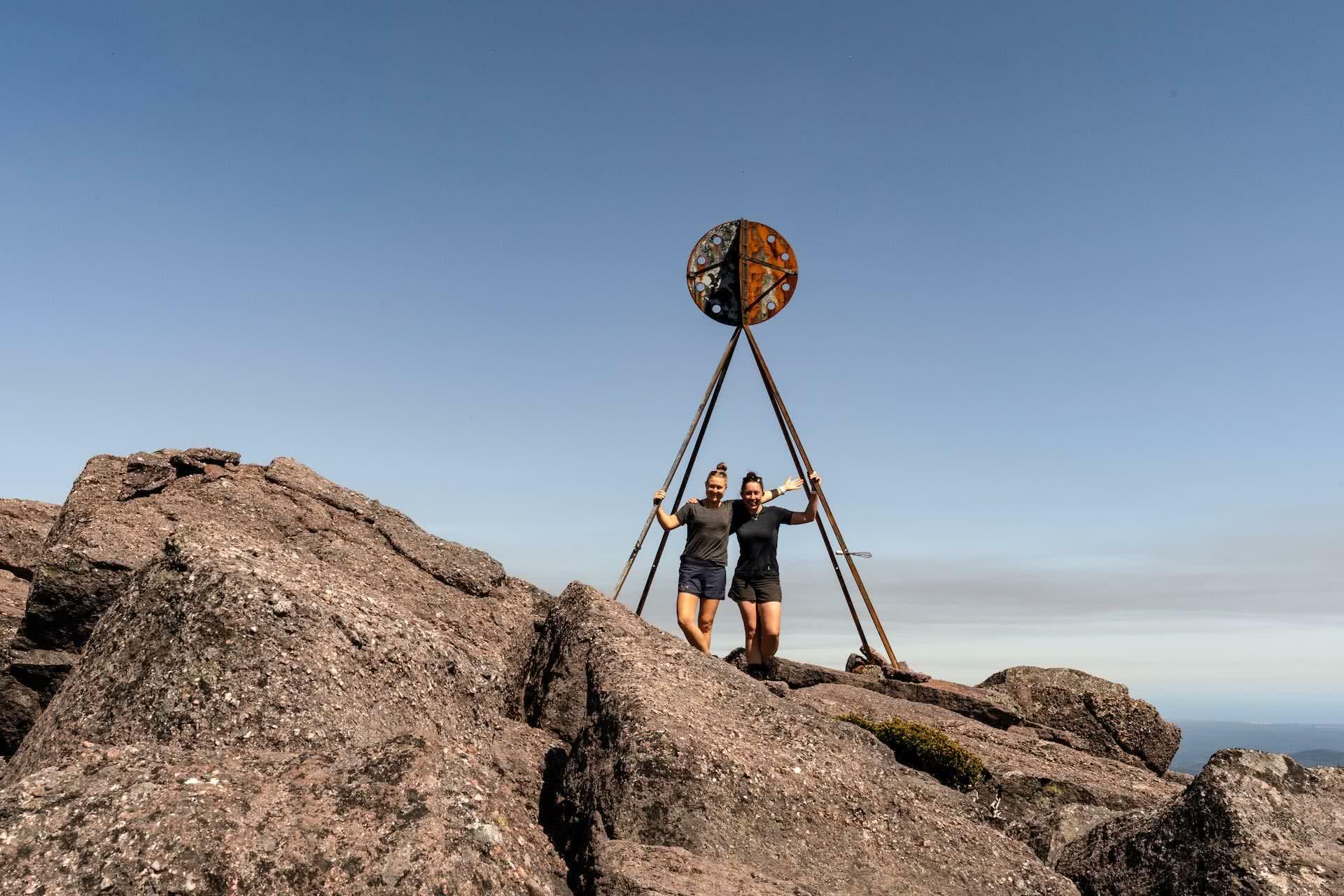 top of mt geikie, Off-track Navigation in the Tyndall Range // Tasmania's Wild West, christine zelezny, mountains, tasmania, trig station