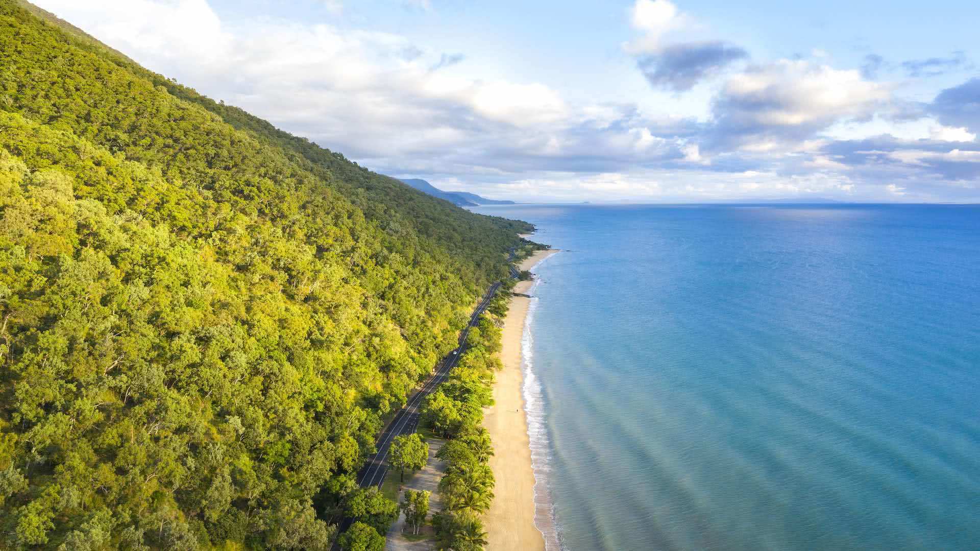Top 10 Road Trips in Queensland, photo by Tourism and Events Queensland, Amy Fairall, daintree rainforest, ocean, great barrier reef, ocean, sand