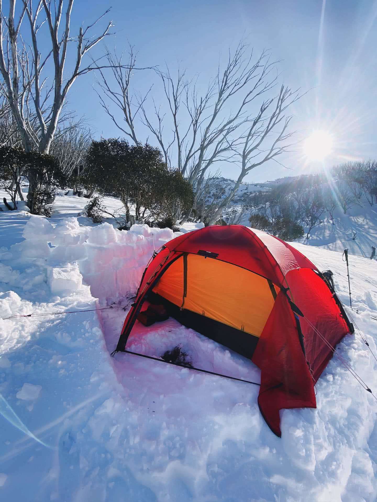 A Beginner's Guide to snow camping, Kate Donald, kosciuszko, jagungal, tent, snow, backcountry, nsw,