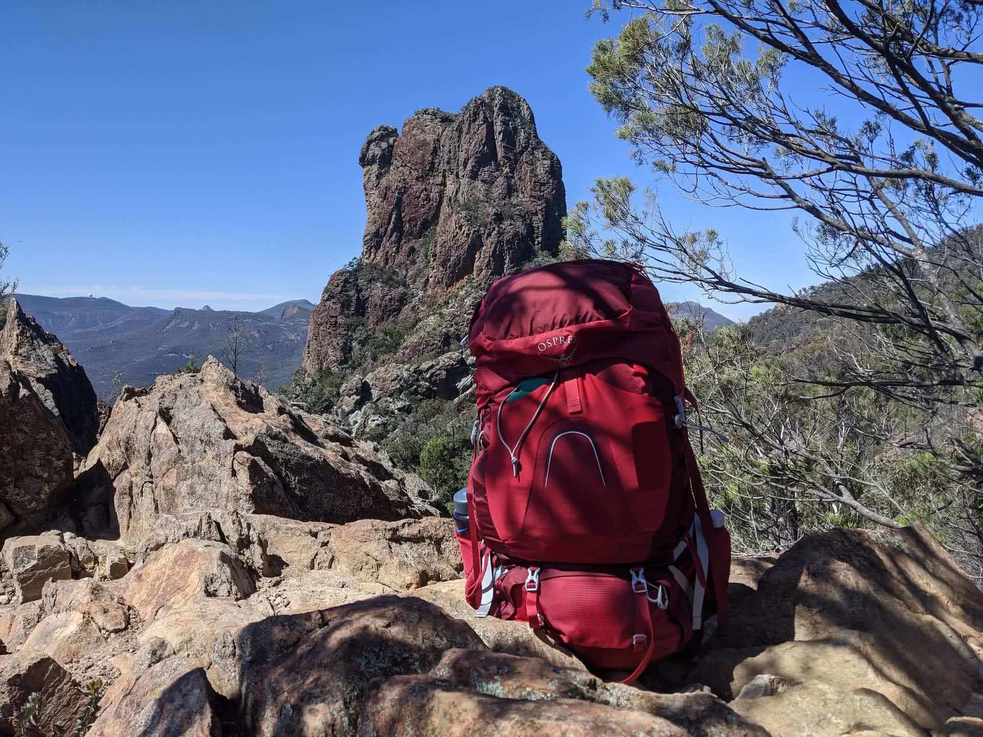 Osprey Aura AG 65 // Gear Review, Amy Fairall, hiking pack, Warrumbungles