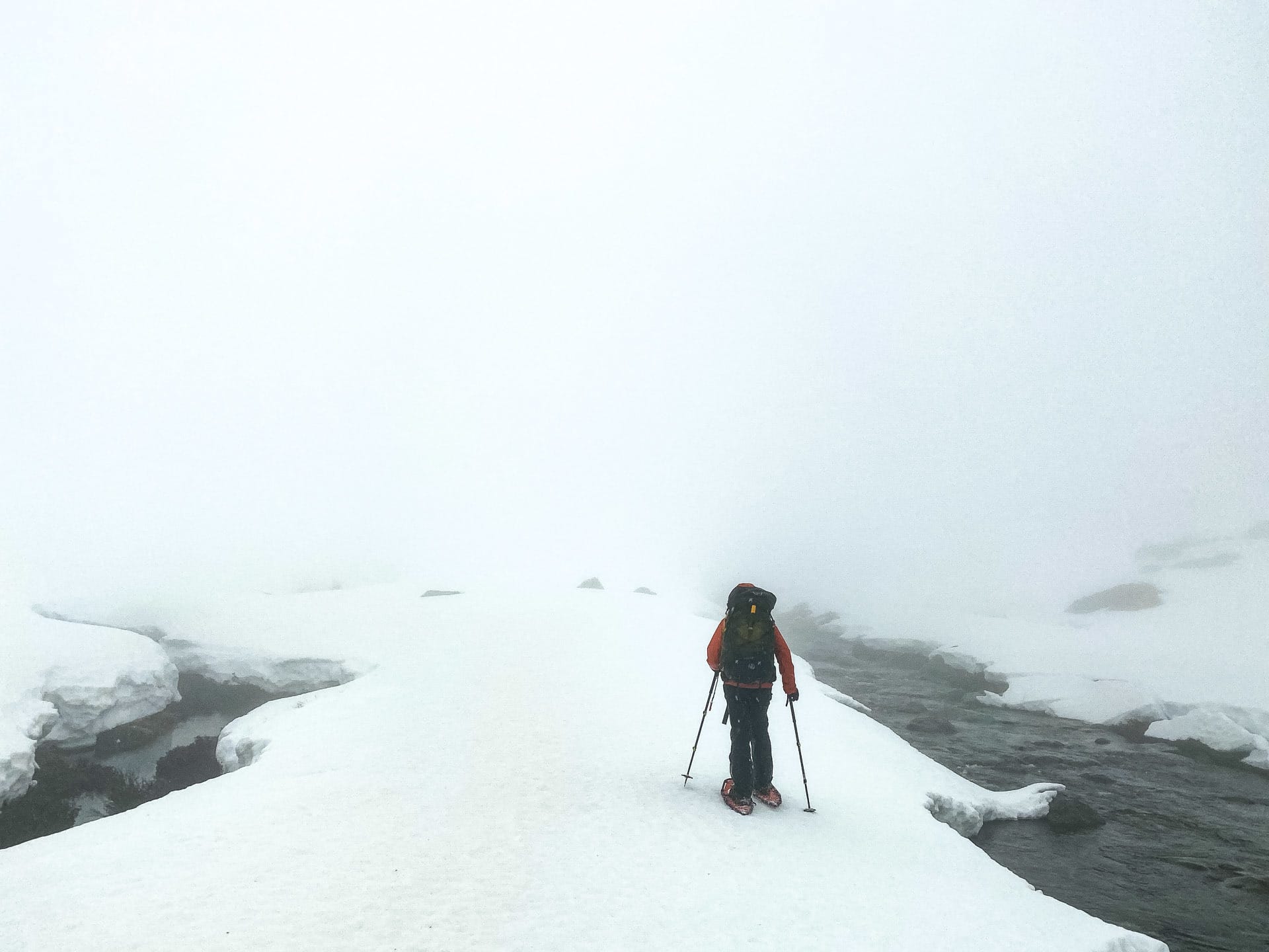 Hannels Spur – Climbing the Steep Western Face of Mt Kosciuszko, Richie Robinson, hannels spur, kosciuszko national park, nsw, snowshoe, whiteout