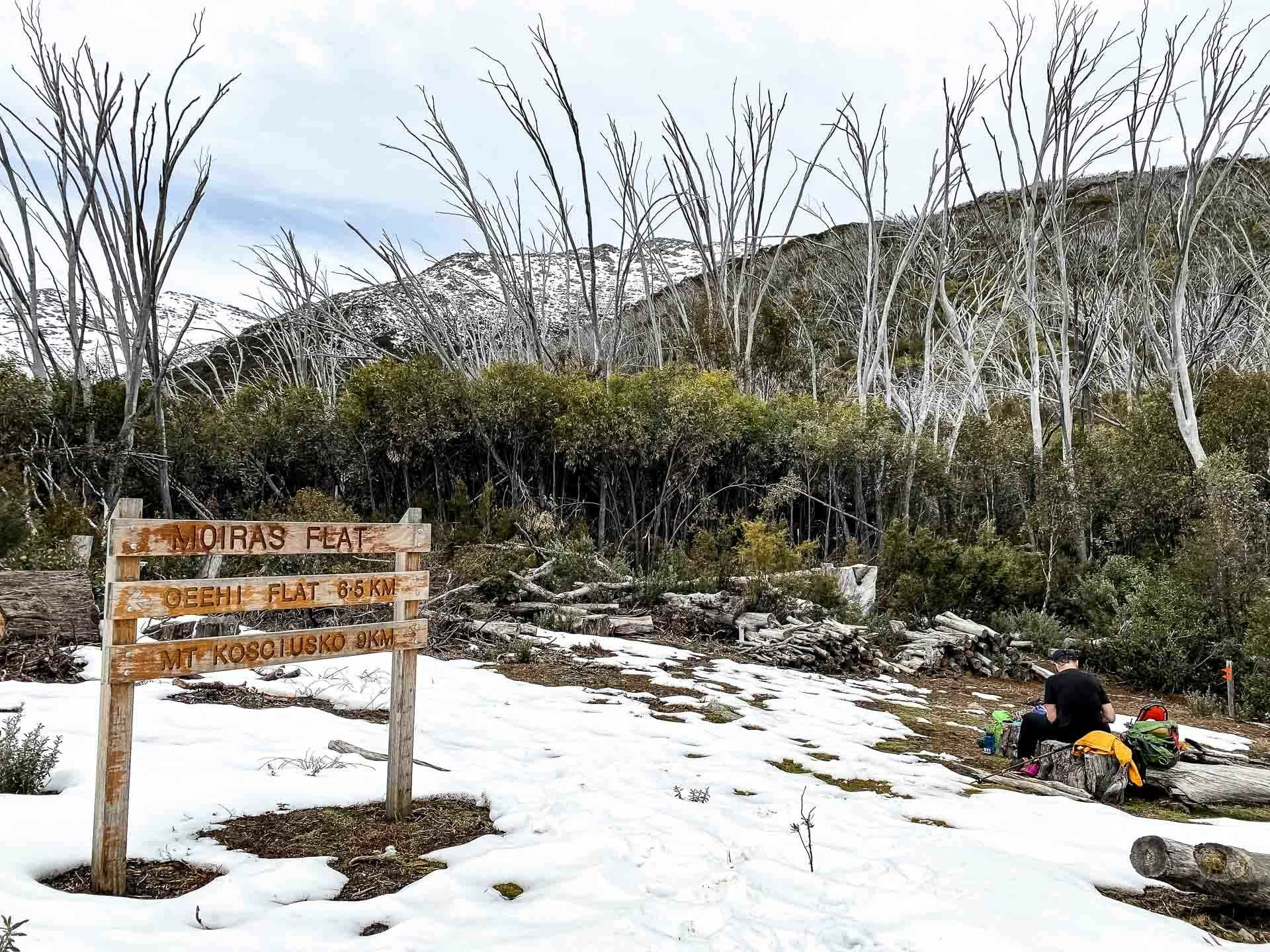 Hannels Spur – Climbing the Steep Western Face of Mt Kosciuszko, Richie Robinson, hannels spur, kosciuszko national park, nsw, sign