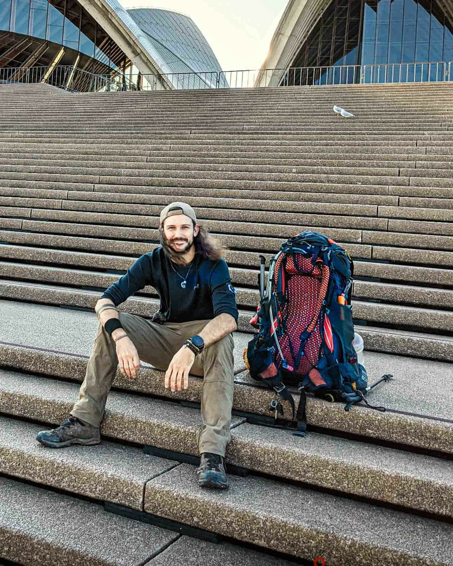 Hiking the Great North Walk – Sydney's 250km Thru Hike, jason reeves, sydney to newcastle, nsw, opera house steps