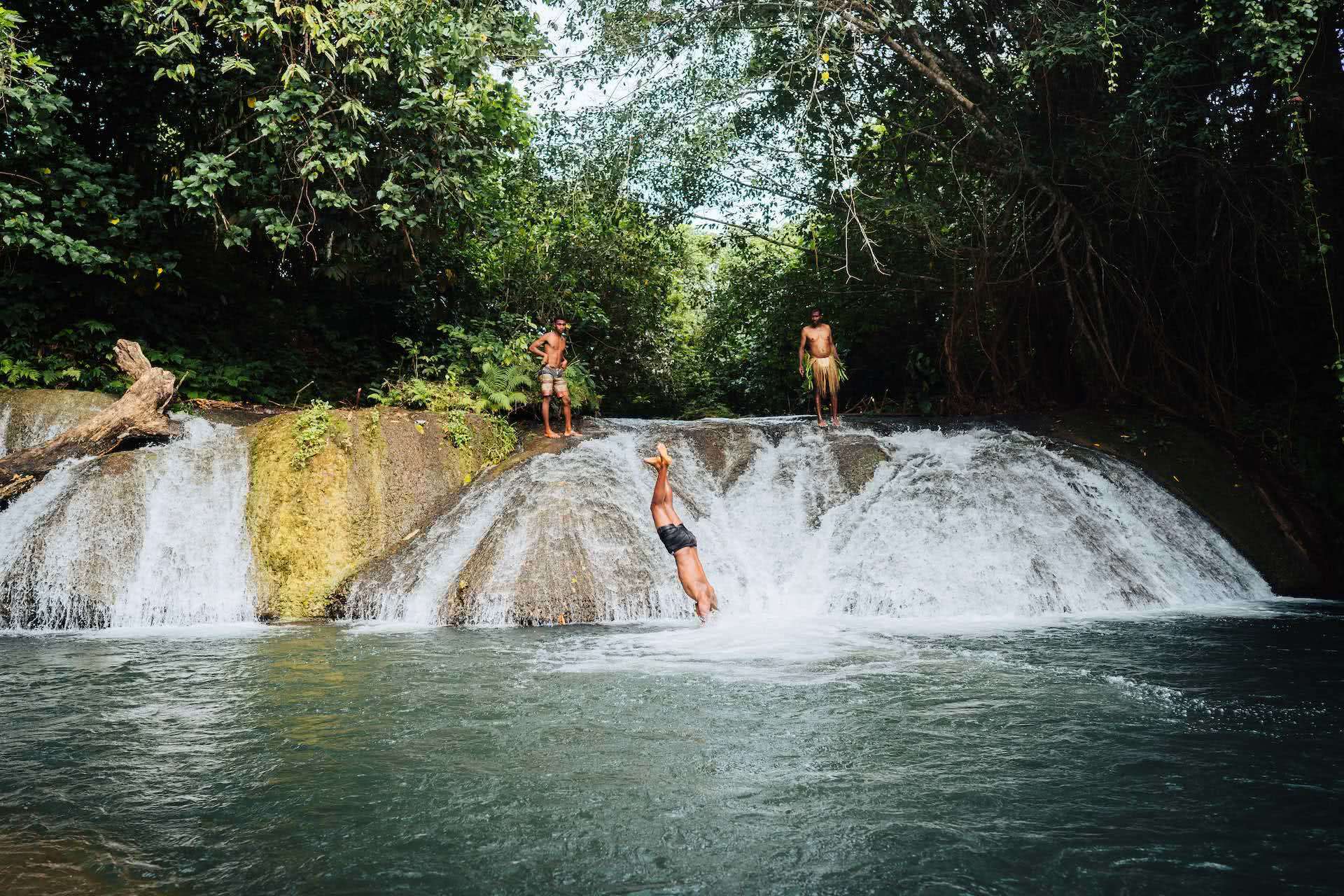 An Insider's Guide to Maewo, Vanuatu, photos by Ain Raadik and Ben Savage, Hanare kastom village, waterfall, people, dive, jump